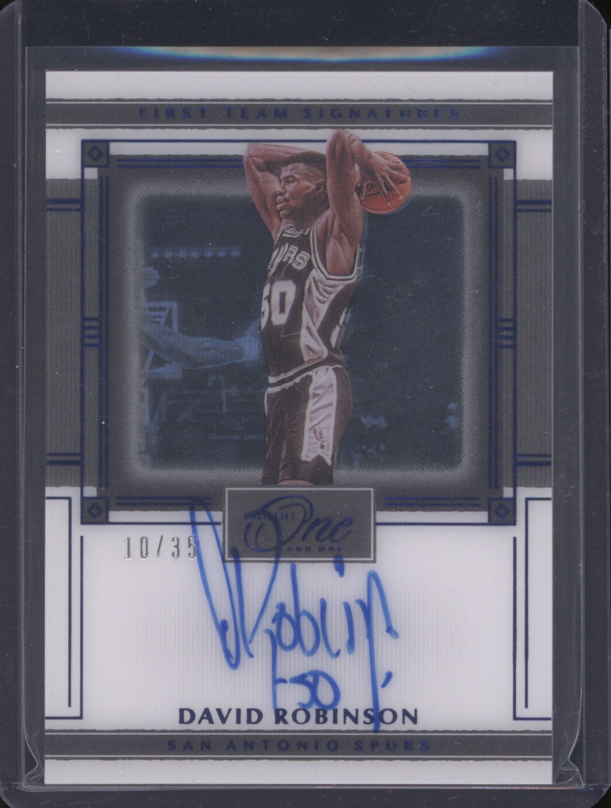 David Robinson 2020 Panini One and One FTS-DVR First Team Signatures Auto /35