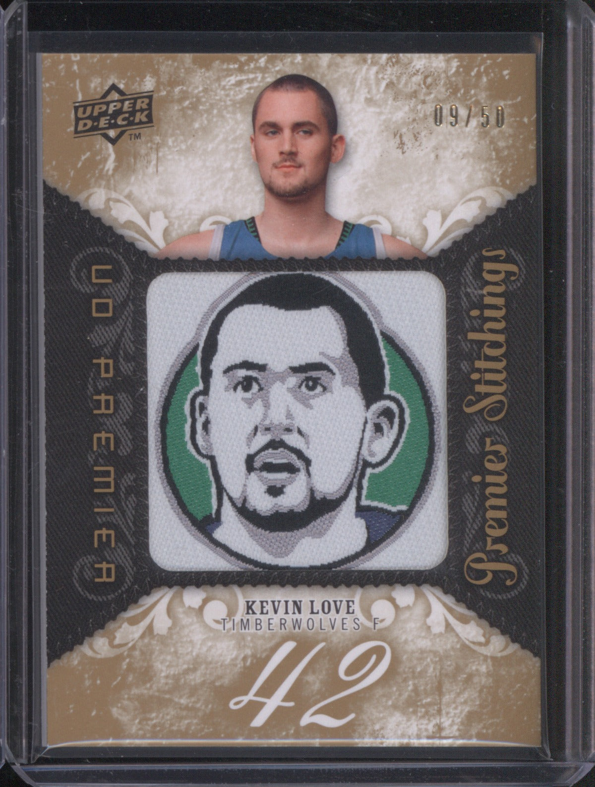 Kevin Love 2008 Upper Deck Premier Stitchings /50