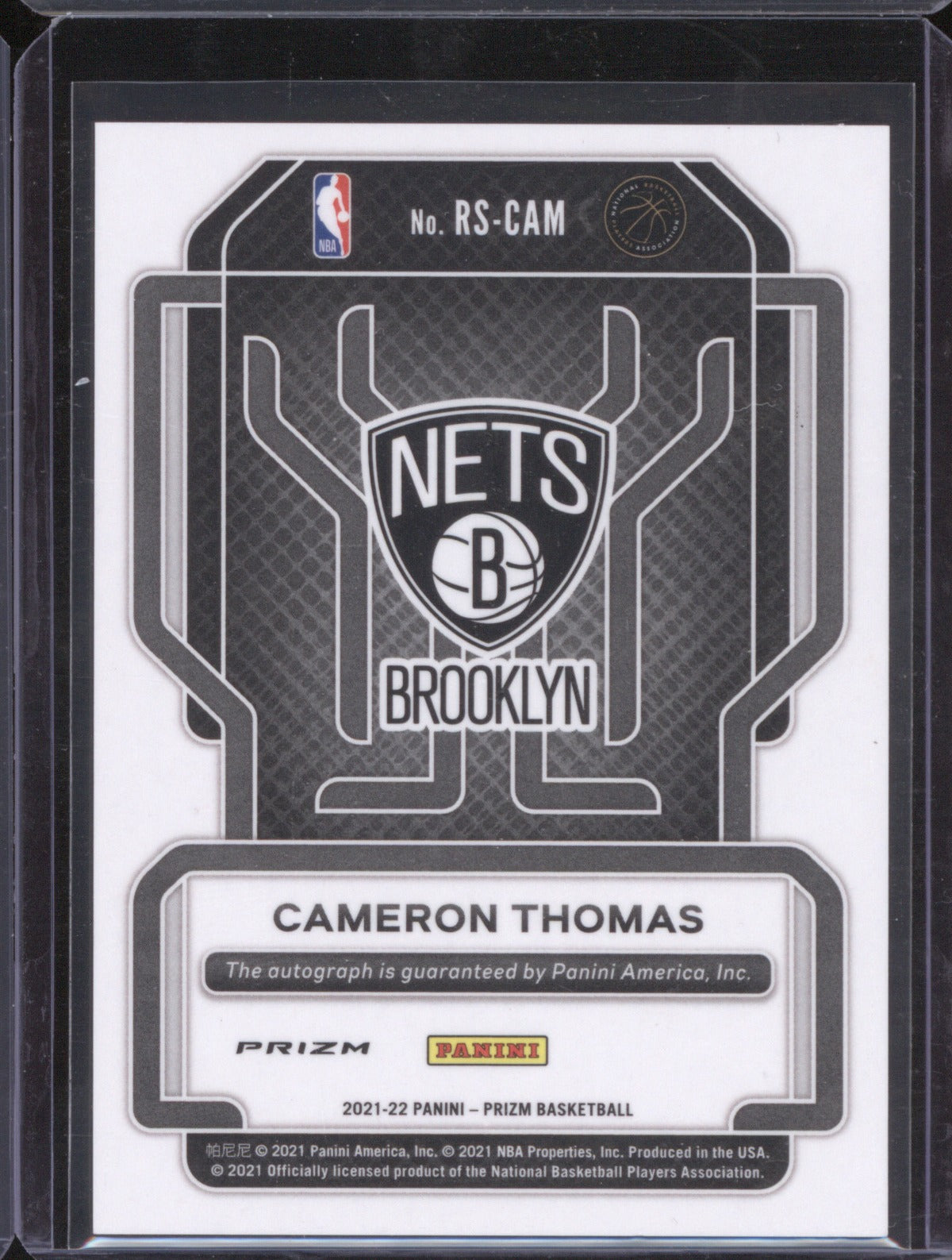 Cameron Thomas 2021-22 Panini Prizm #297 Rookie Signatures Blue Wave