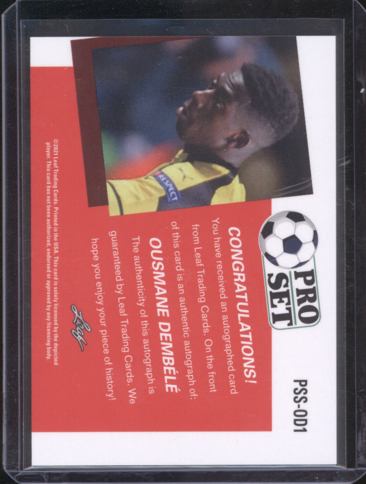 Ousmane Dembele 2021 Pro Set Leaf #PS-OD1 5/6