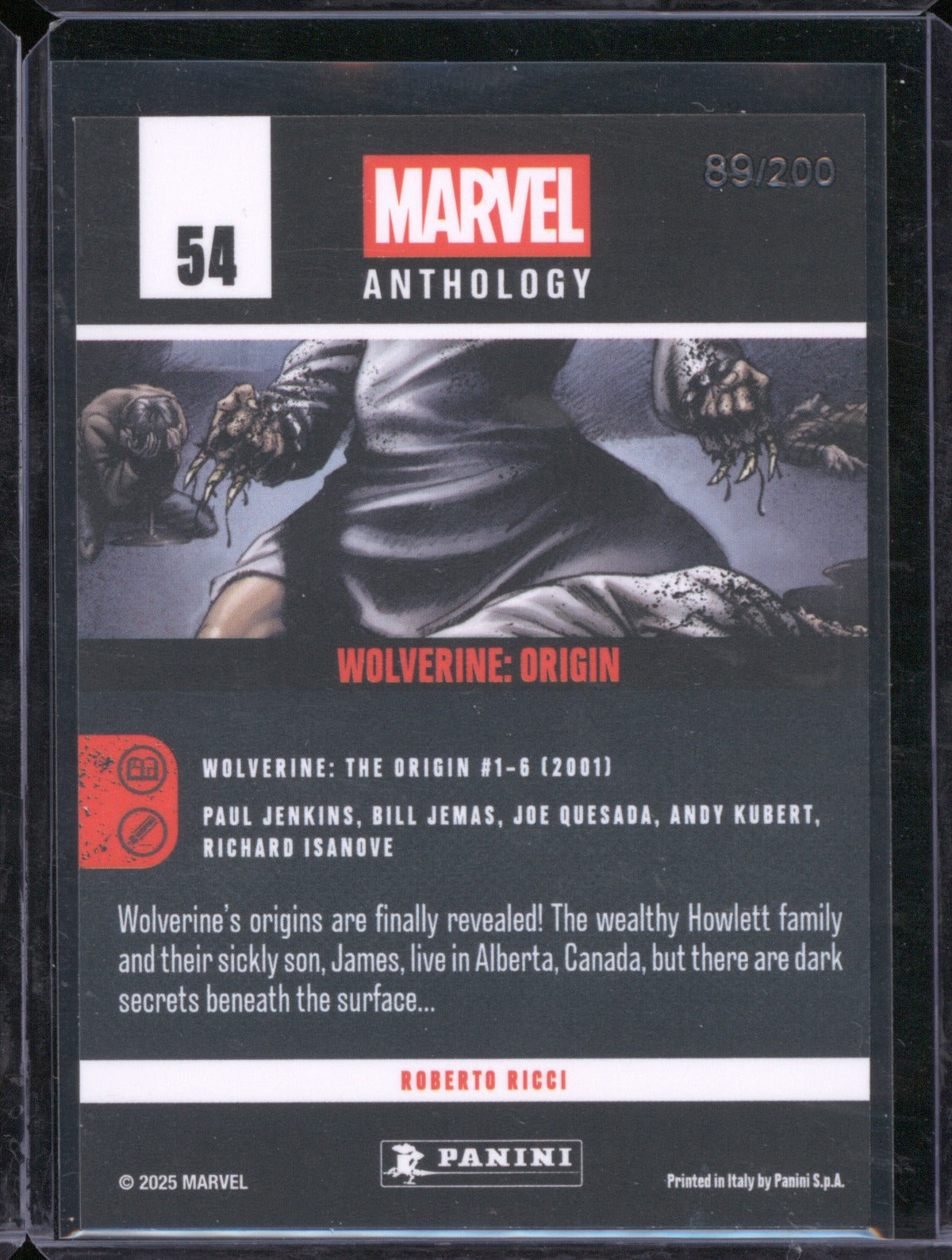 2025 Panini Marvel Anthology Wolverine: Origin 54 Holo /200
