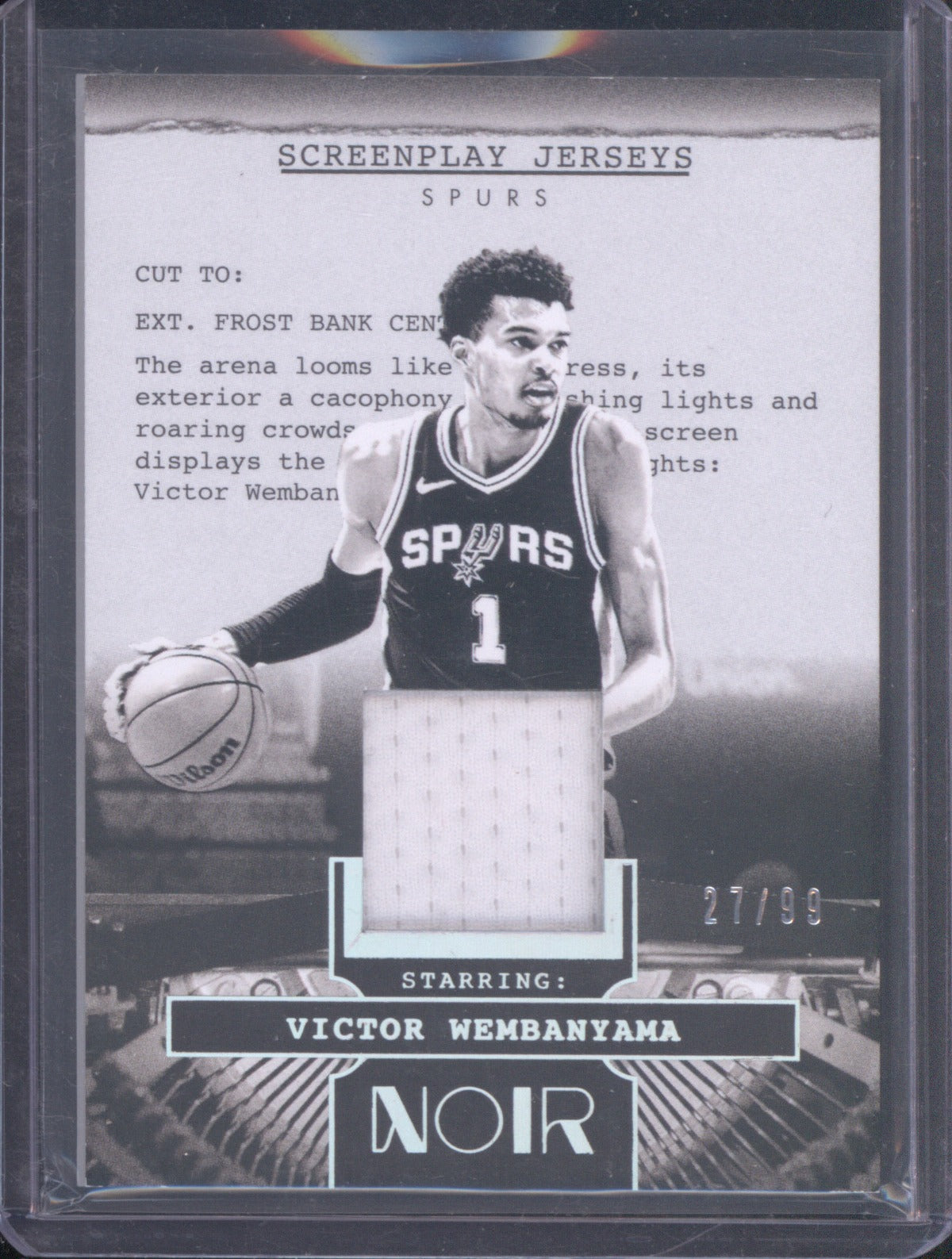 2024-25 Panini Noir SJ-WEM Victor Wembanyama Screenplay Jerseys /99