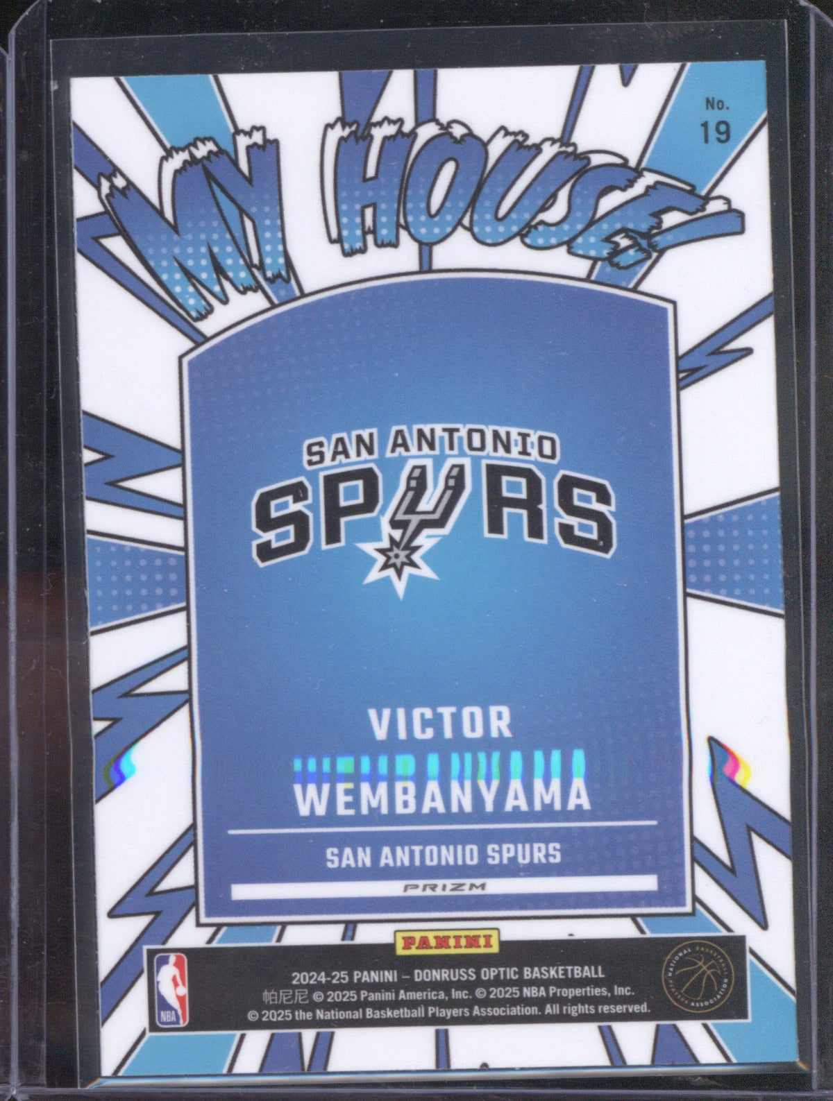 2024-25 Panini Donruss Optic Victor Wembanyama 19 My House Purple