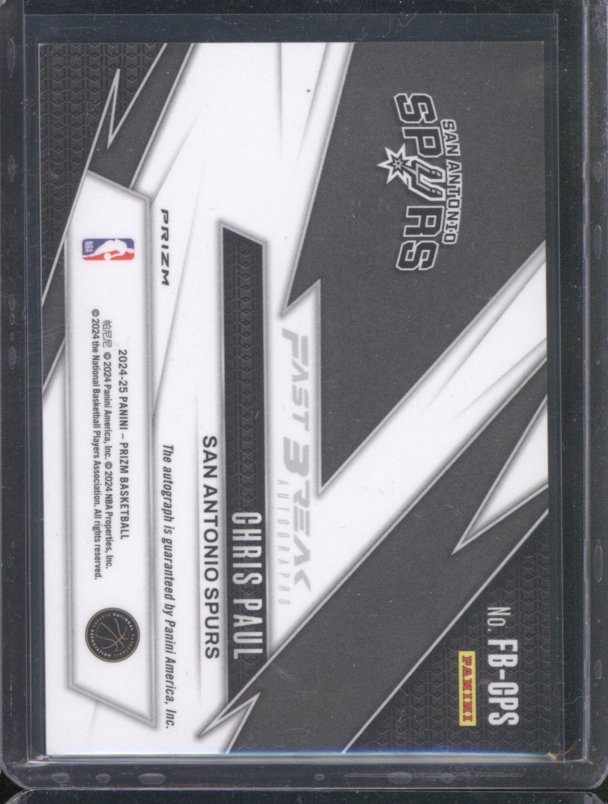 2024-25 Panini Prizm Chris Paul FB-CPS Fast Break Autographs