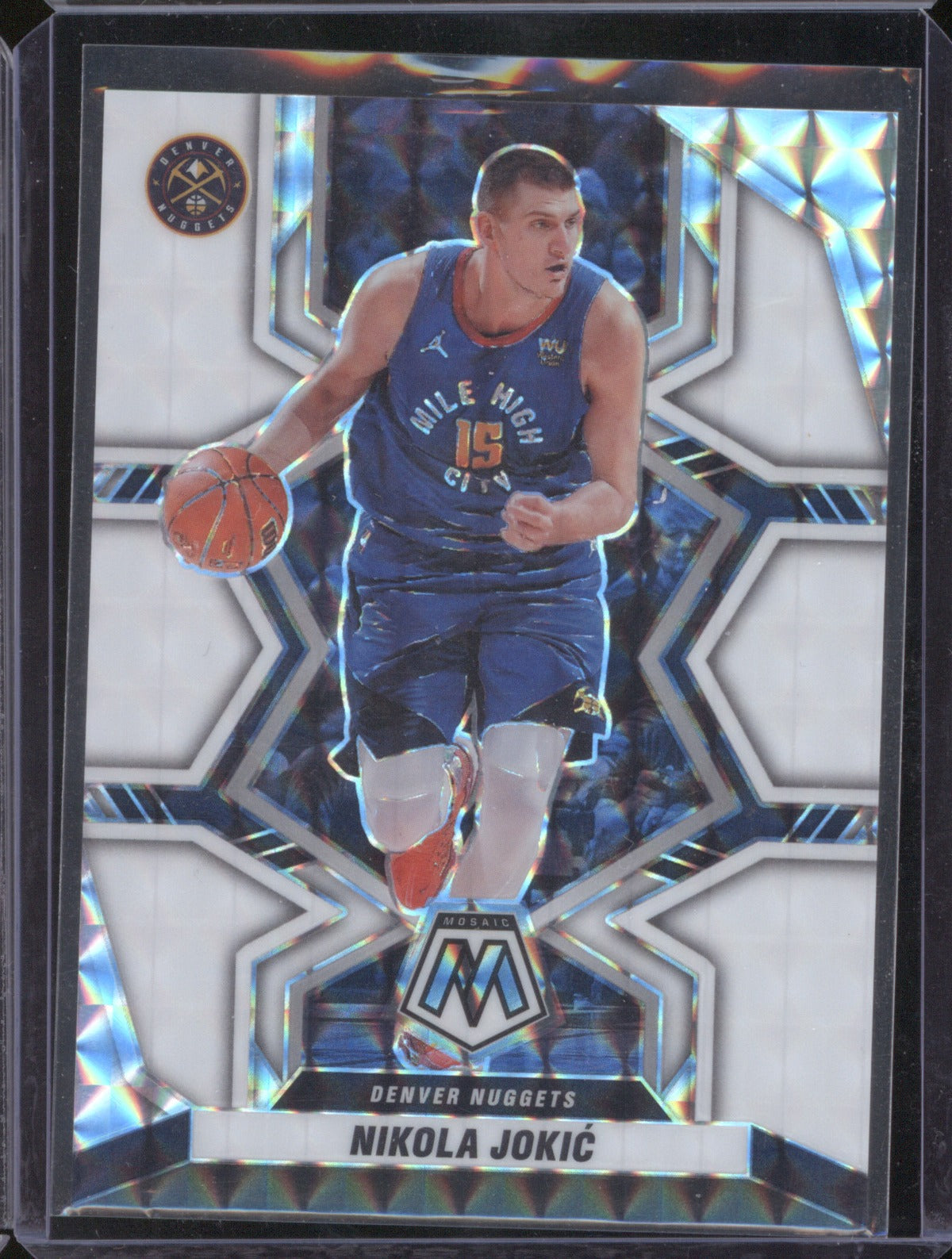2023 Panini Mosaic 111 Nikola Jokić White Mosaic /25