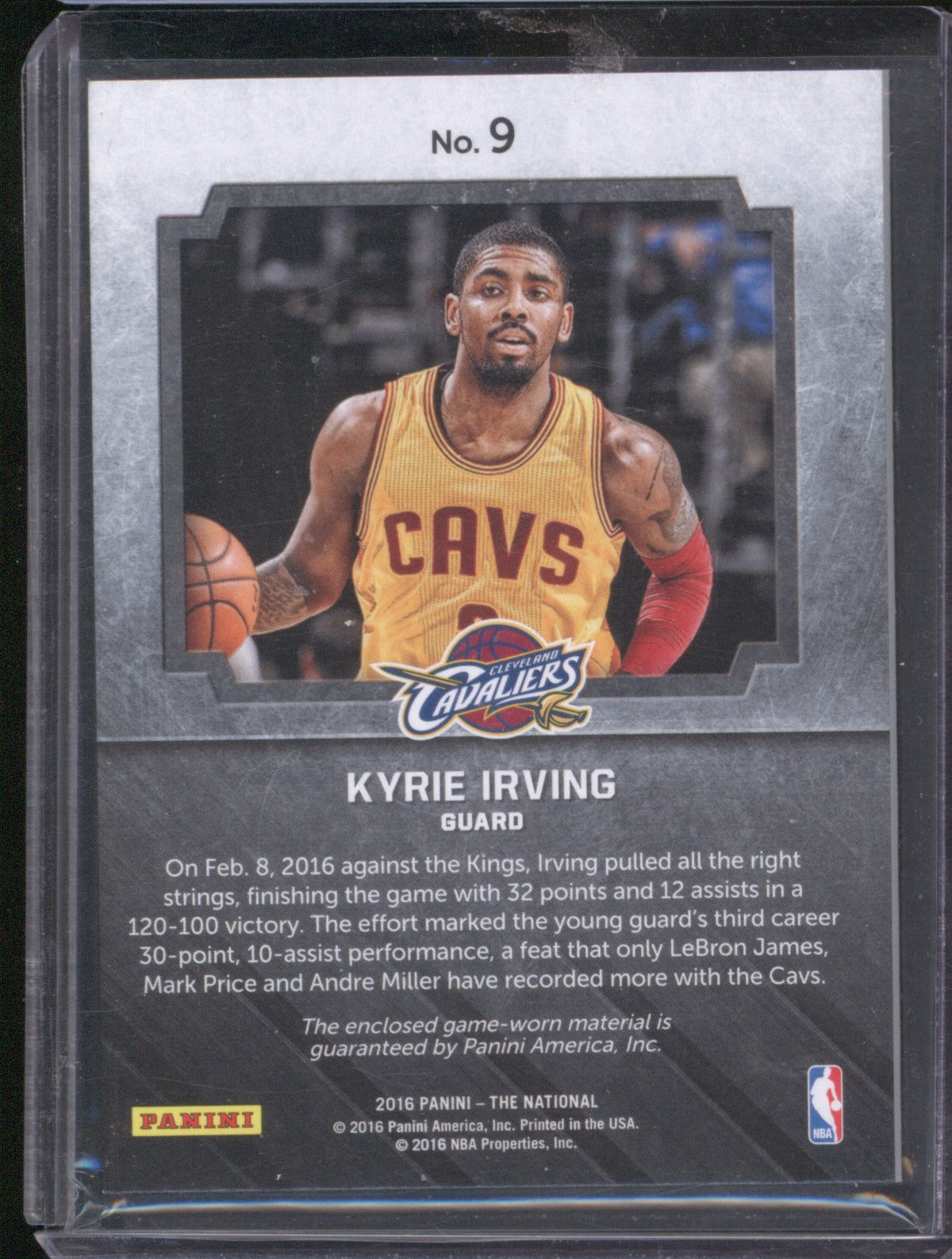 2016 Panini The National 9 Kyrie Irving Tools of the Trade