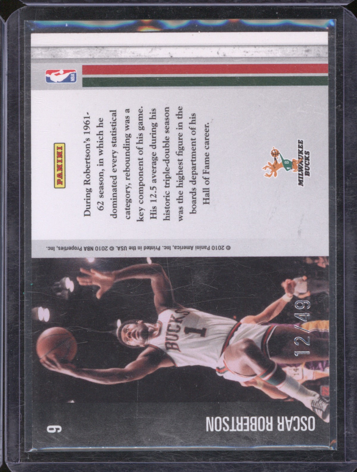 2010-11 Panini Limited Oscar Robertson 9 Glass Cleaners Silver Spotlight /49