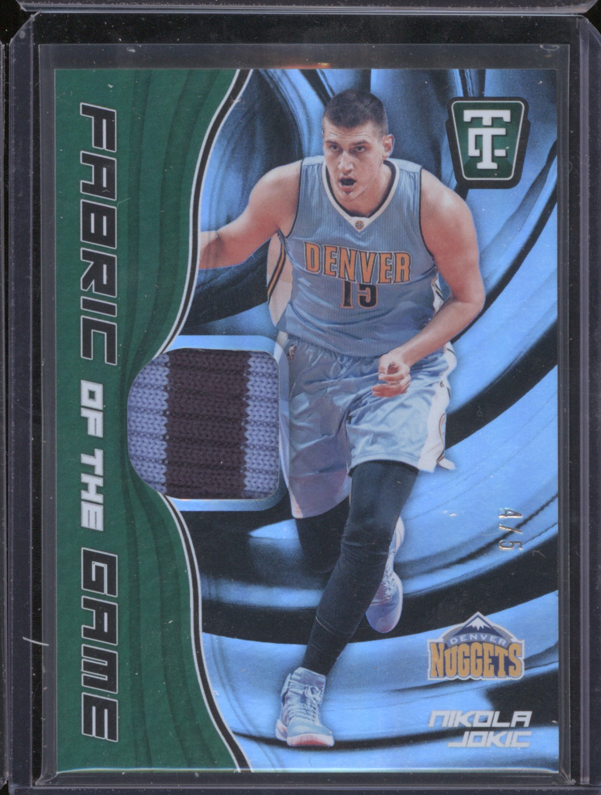 2017-18 Panini Totally Certified FG-NJK Nikola Jokic Fabric of the Game Green /5