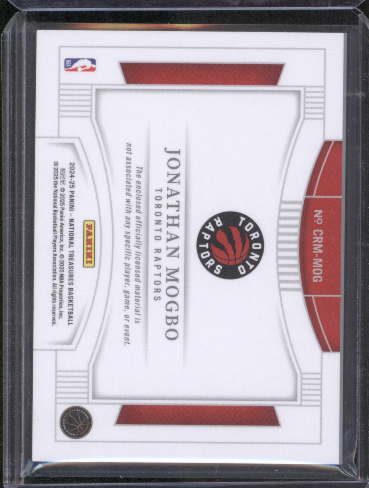 2025 Panini National Treasures Jonathan Mogbo Colossal Materials International