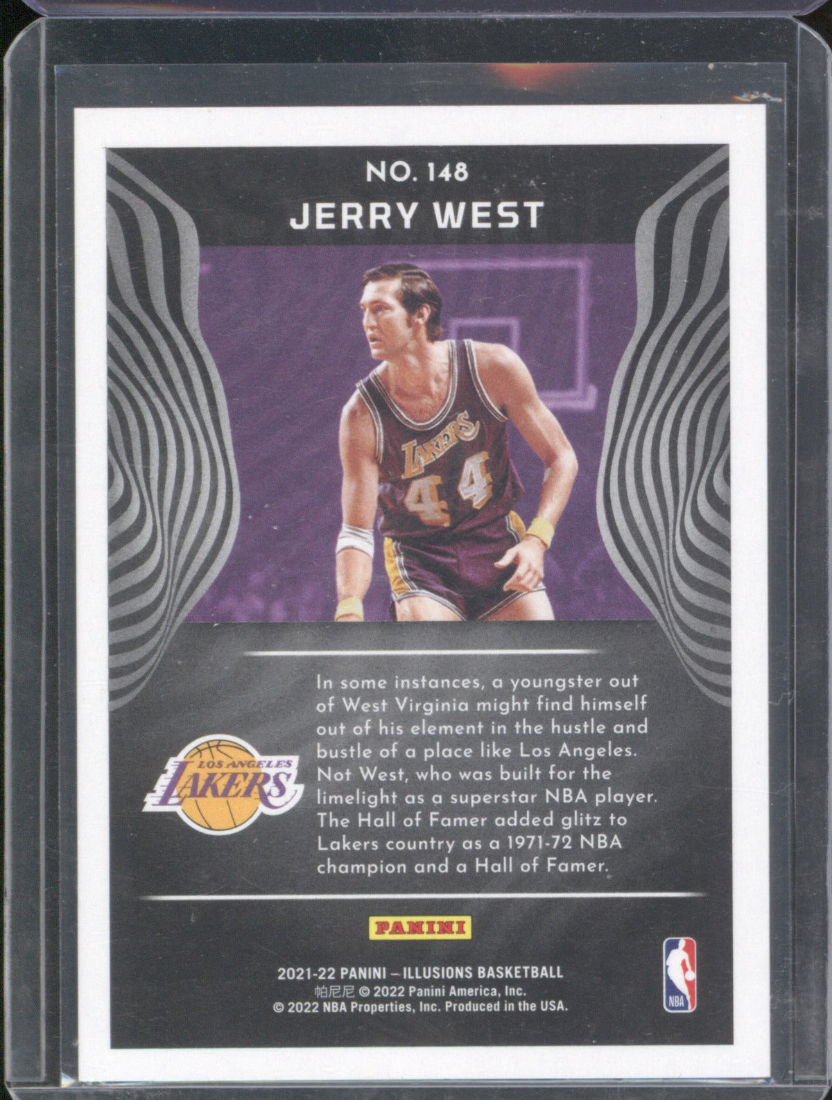 2021-22 Panini Illusions 148 Jerry West Blue /25
