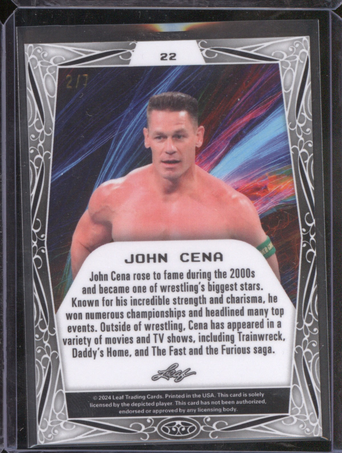 2024 Leaf Metal John Cena 2/7 Red Crystals