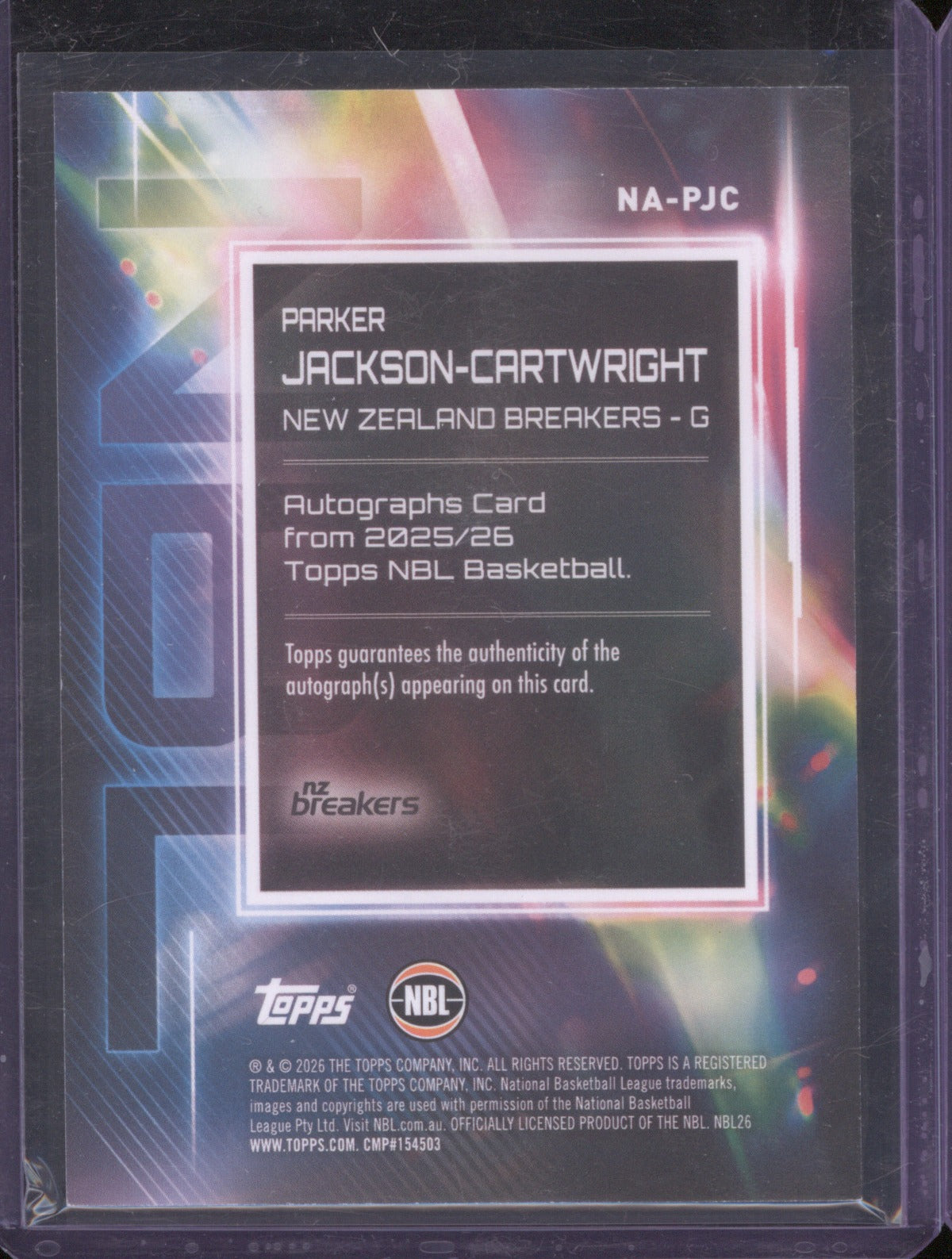 2025-26 Topps NBL Parker Jackson-Cartwright Auto
