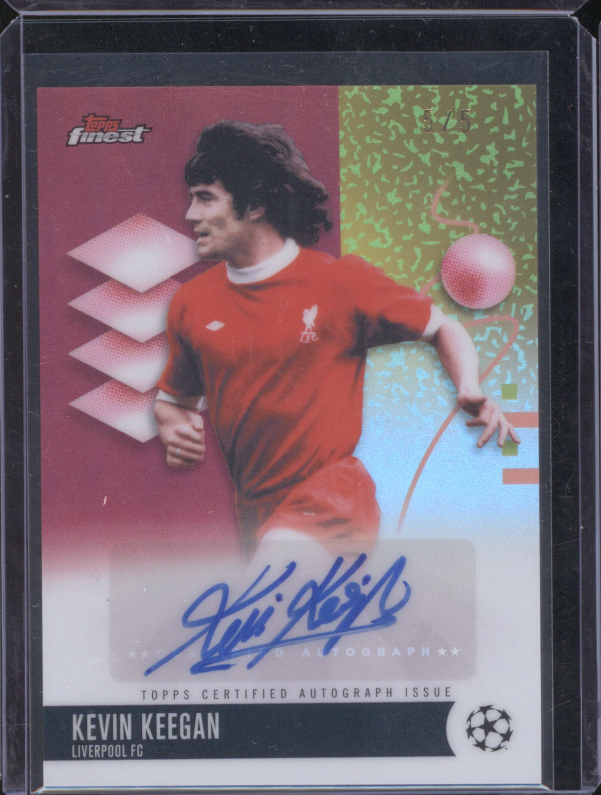 Kevin Keegan 2026 Topps Finest UEFA Club Competitions #BA-KE Auto /5
