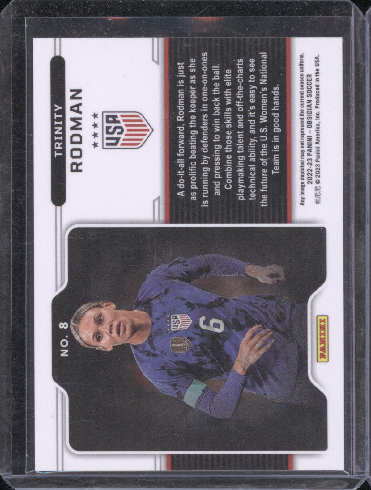 Trinity Rodman 2022-23 Panini Obsidian #8 Black Color Blast