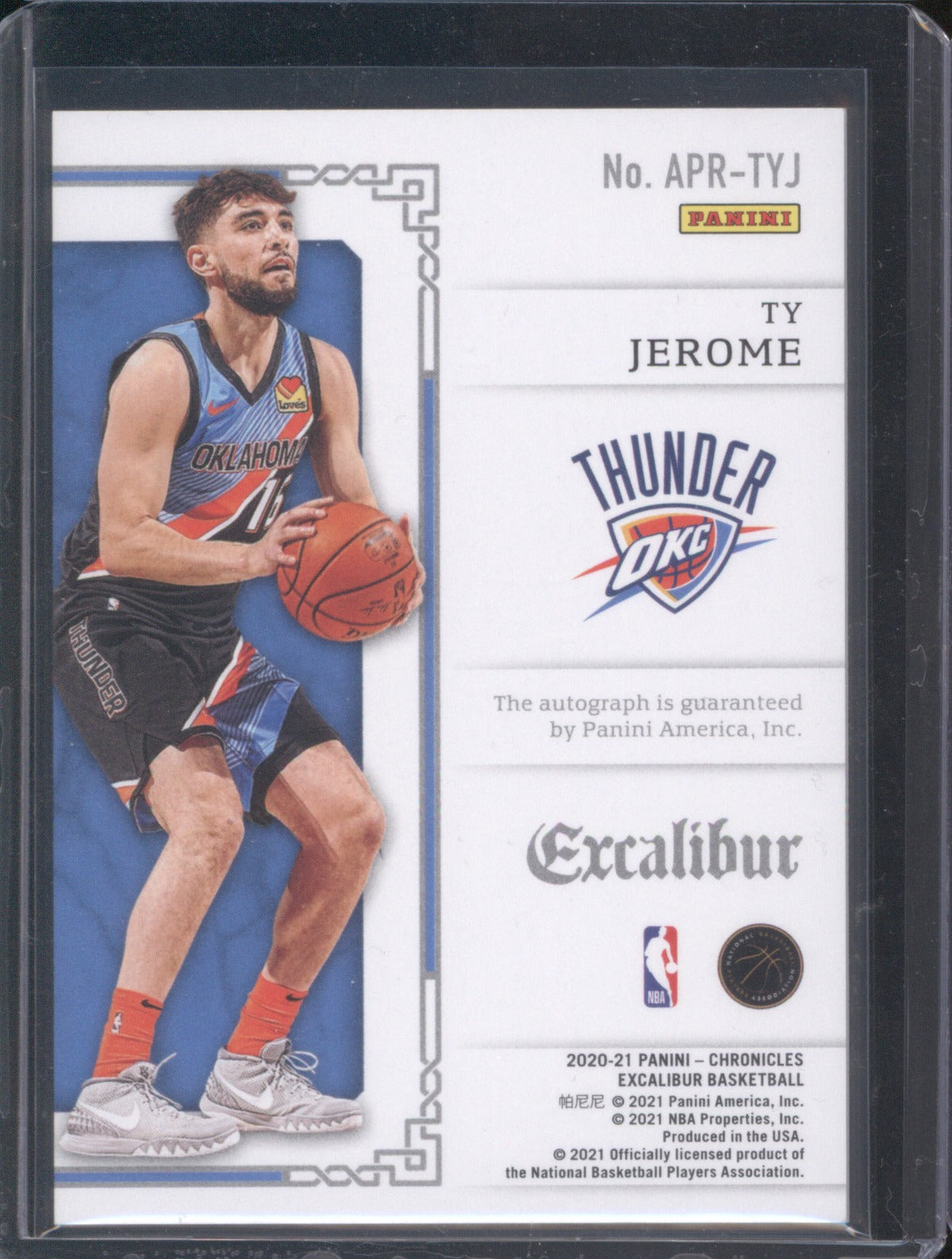 Ty Jerome 2020-21 Panini Chronicles Excalibur #APR-TYJ Platinum 1/1