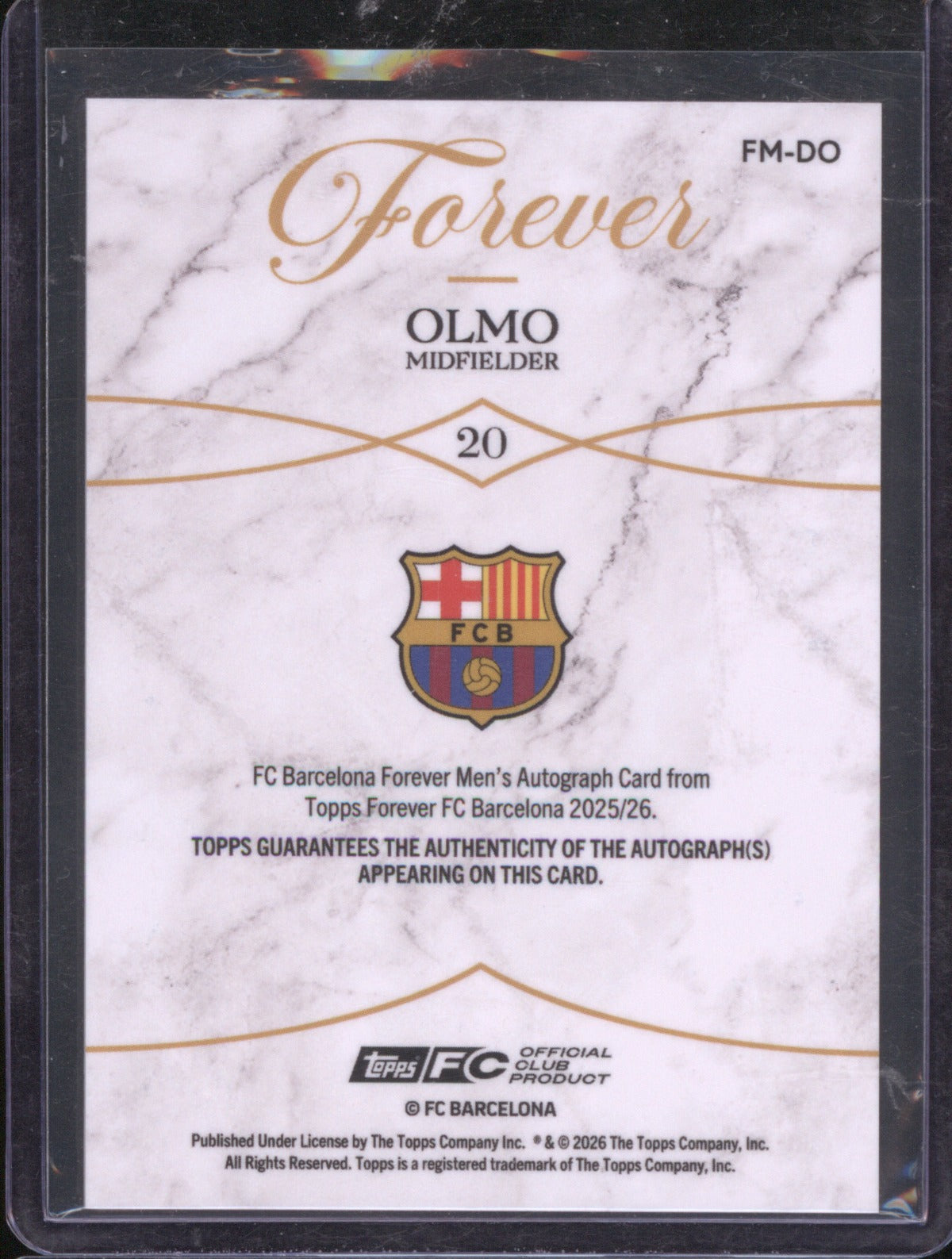 Dani Olmo 2025 Topps Forever Auto M /99