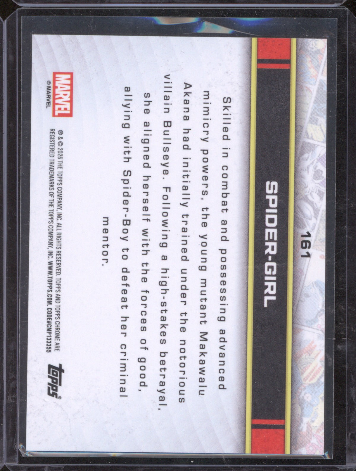 2026 Topps Chrome Marvel 161 Spider-Girl X- fractor