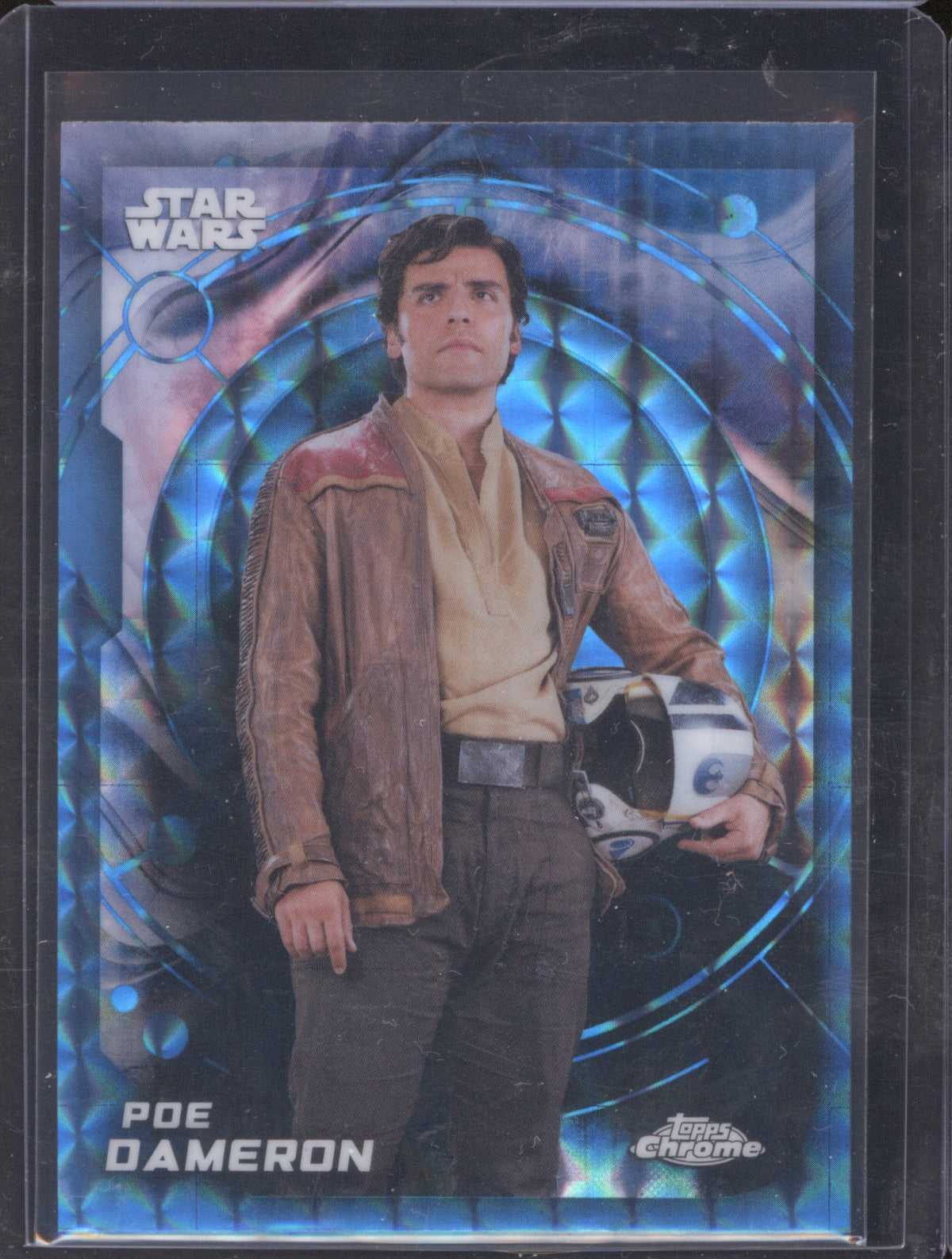 2026 Topps Chrome Star Wars Skywalker Blue Refractor 38 Poe Dameron