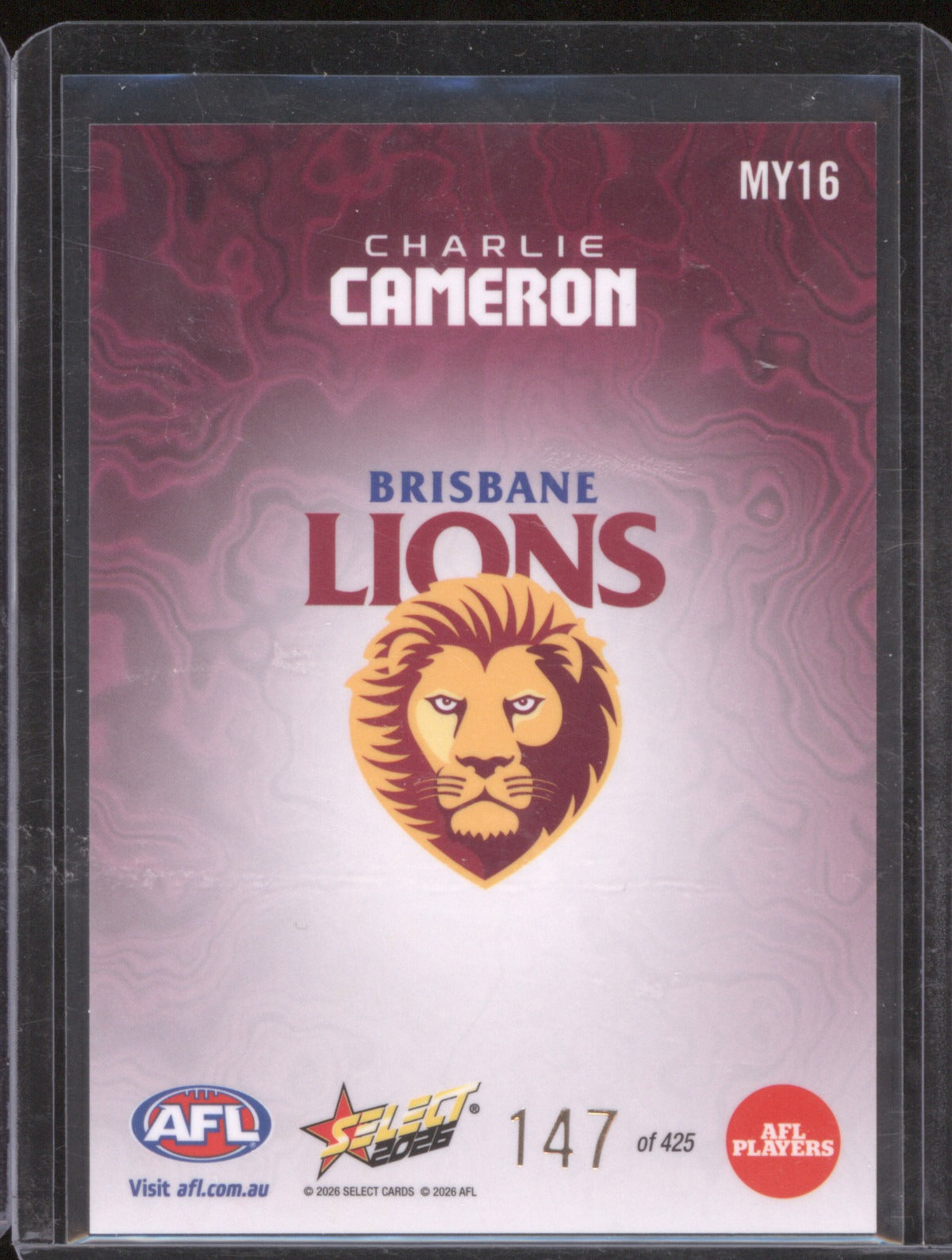 2026 Select AFL Footy Stars MY16 Charlie Cameron Mercury Team Colour
