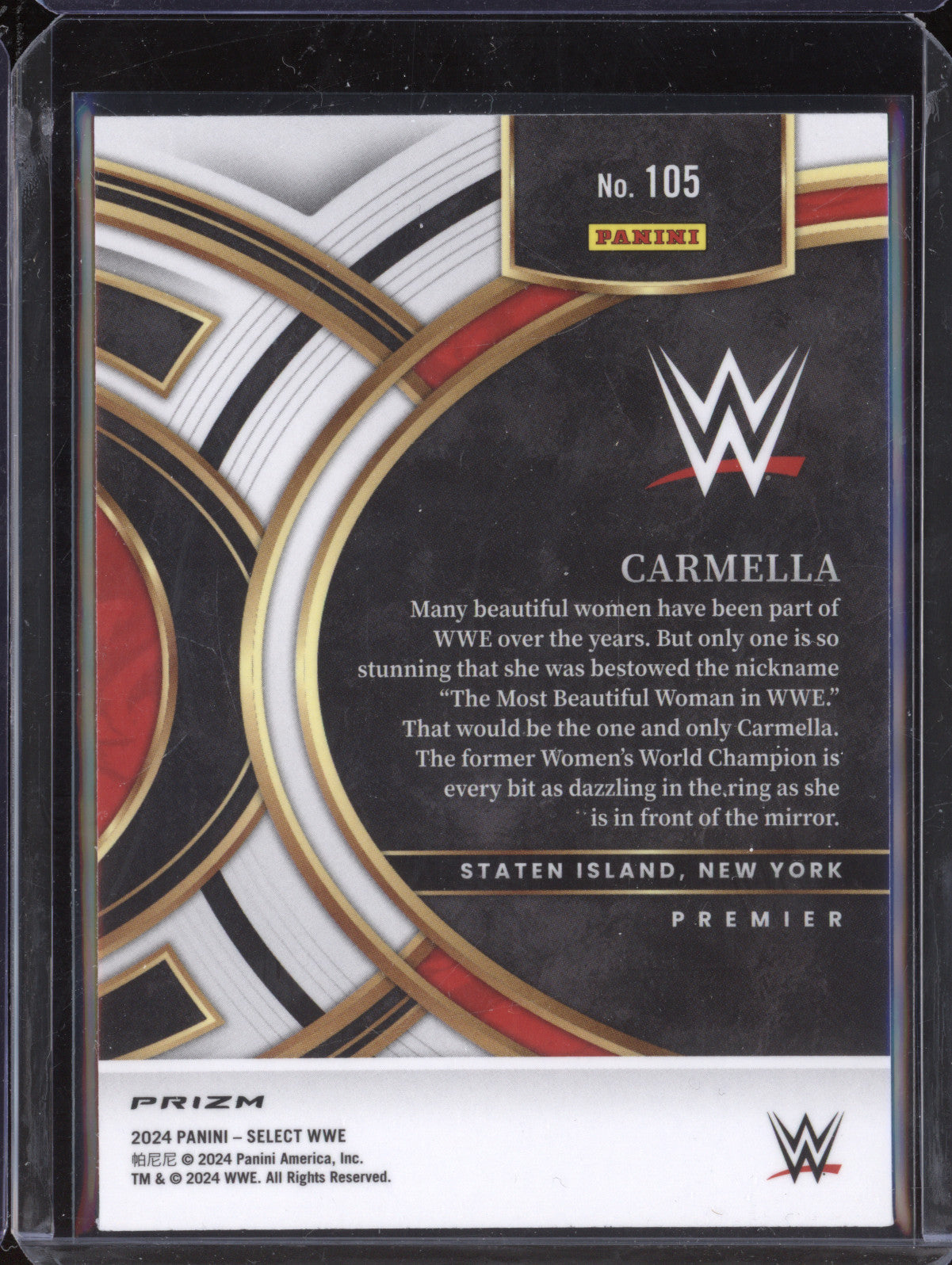 Carmella 2024 Panini Select 105 Tri-Color