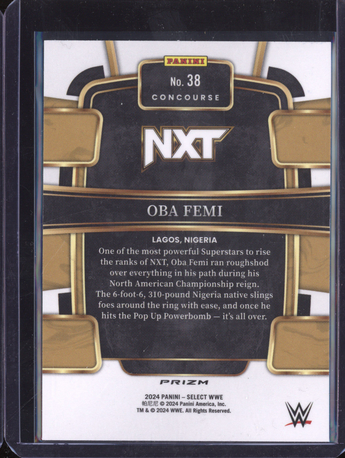 Oba Femi 2024 Panini Select 38 Silver RC