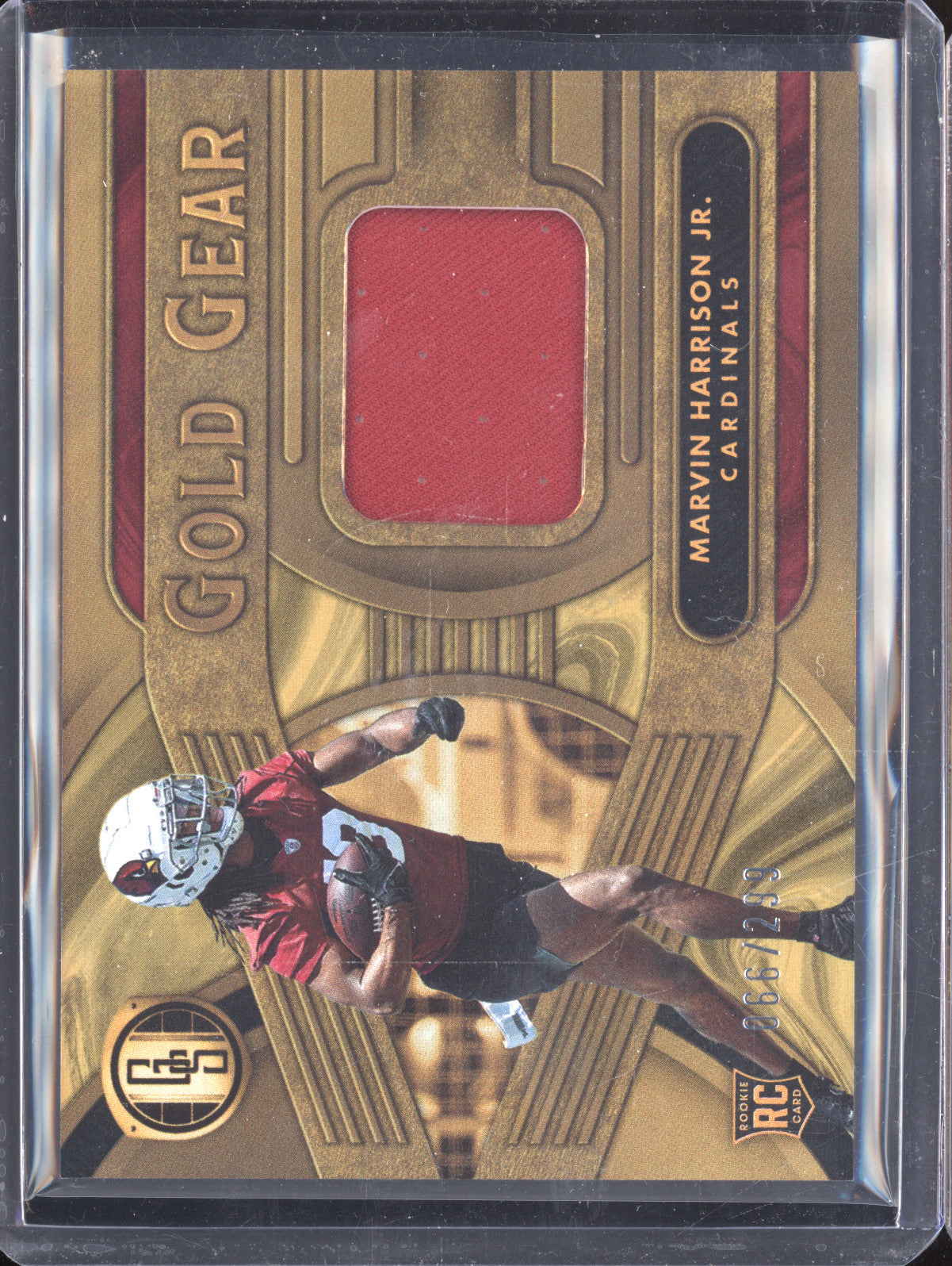 Marvin Harrison Jr 2024 Panini Gold Standard GG-MHJ Gold Gear Jersey RC 66/299