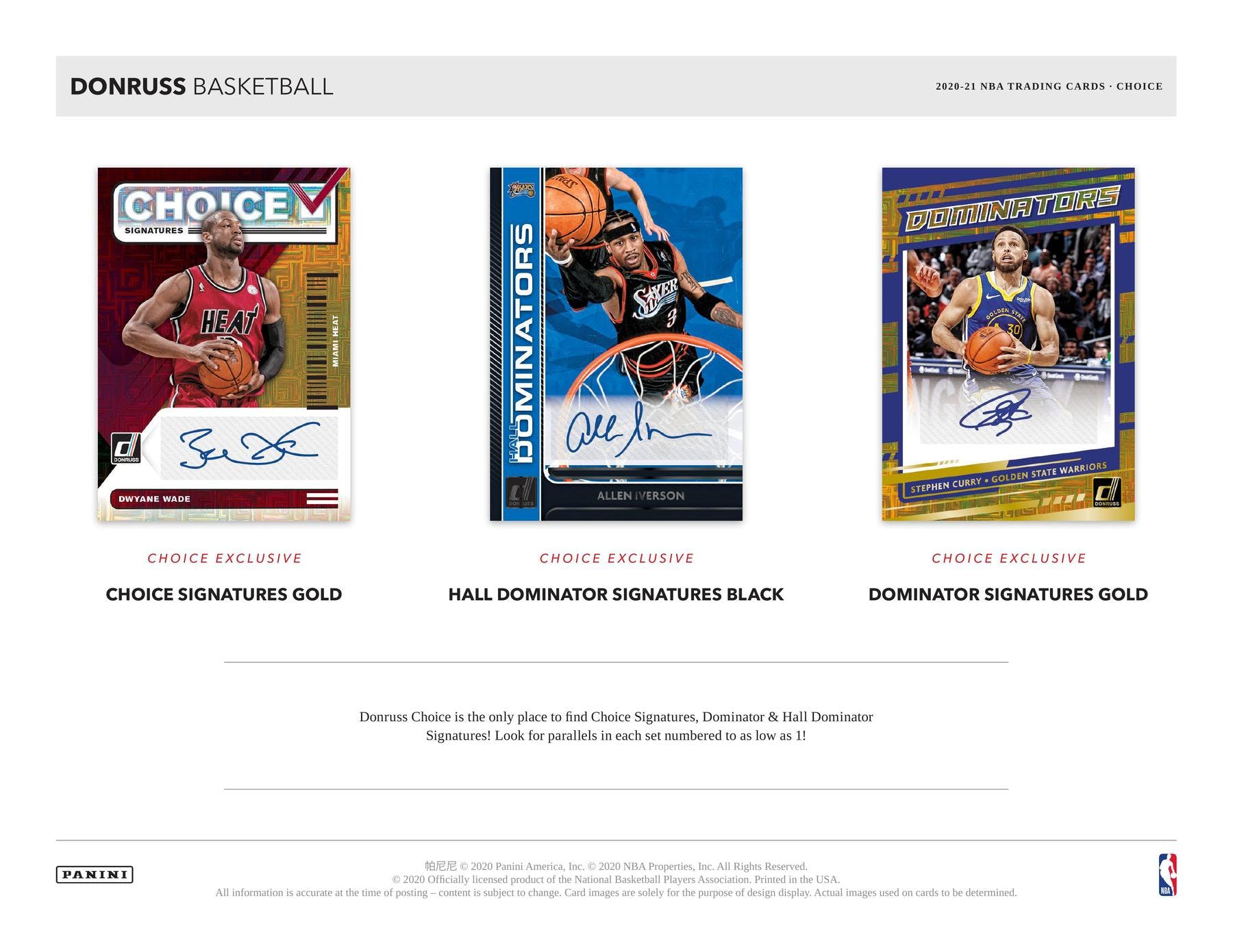 2020/21 Panini Donruss Choice Basketball 20 Box Case