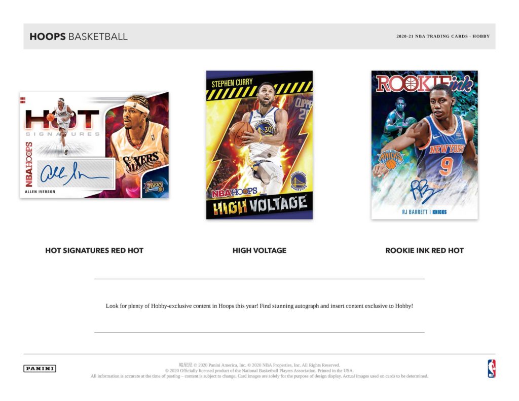 2020/21 Panini NBA Hoops Basketball Hobby Box