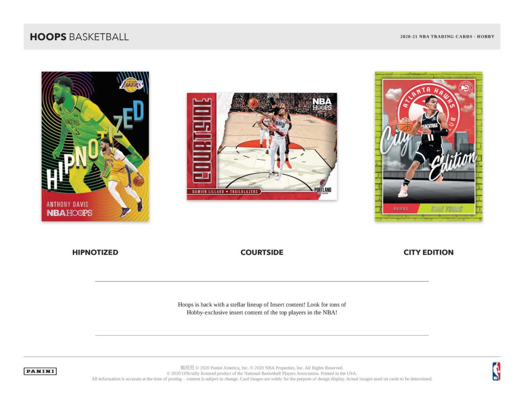 2020/21 Panini NBA Hoops Basketball Hobby Box