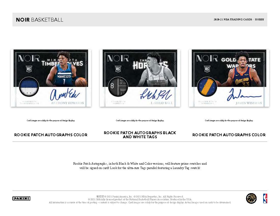 2020-21 Panini Noir Basketball Hobby Box