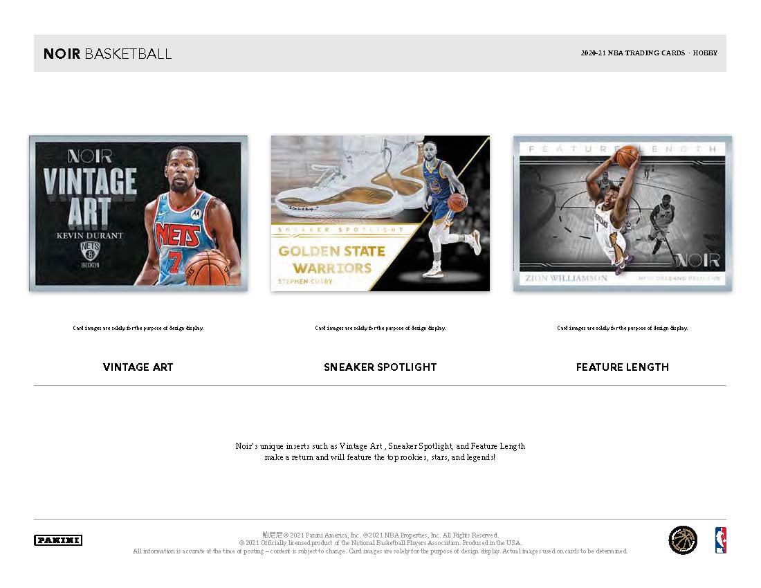 2020-21 Panini Noir Basketball Hobby Box