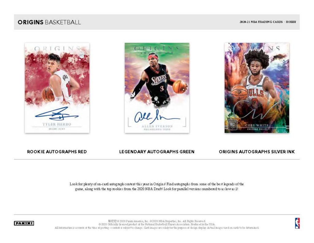 2020/21 Panini Origins Basketball Hobby Box