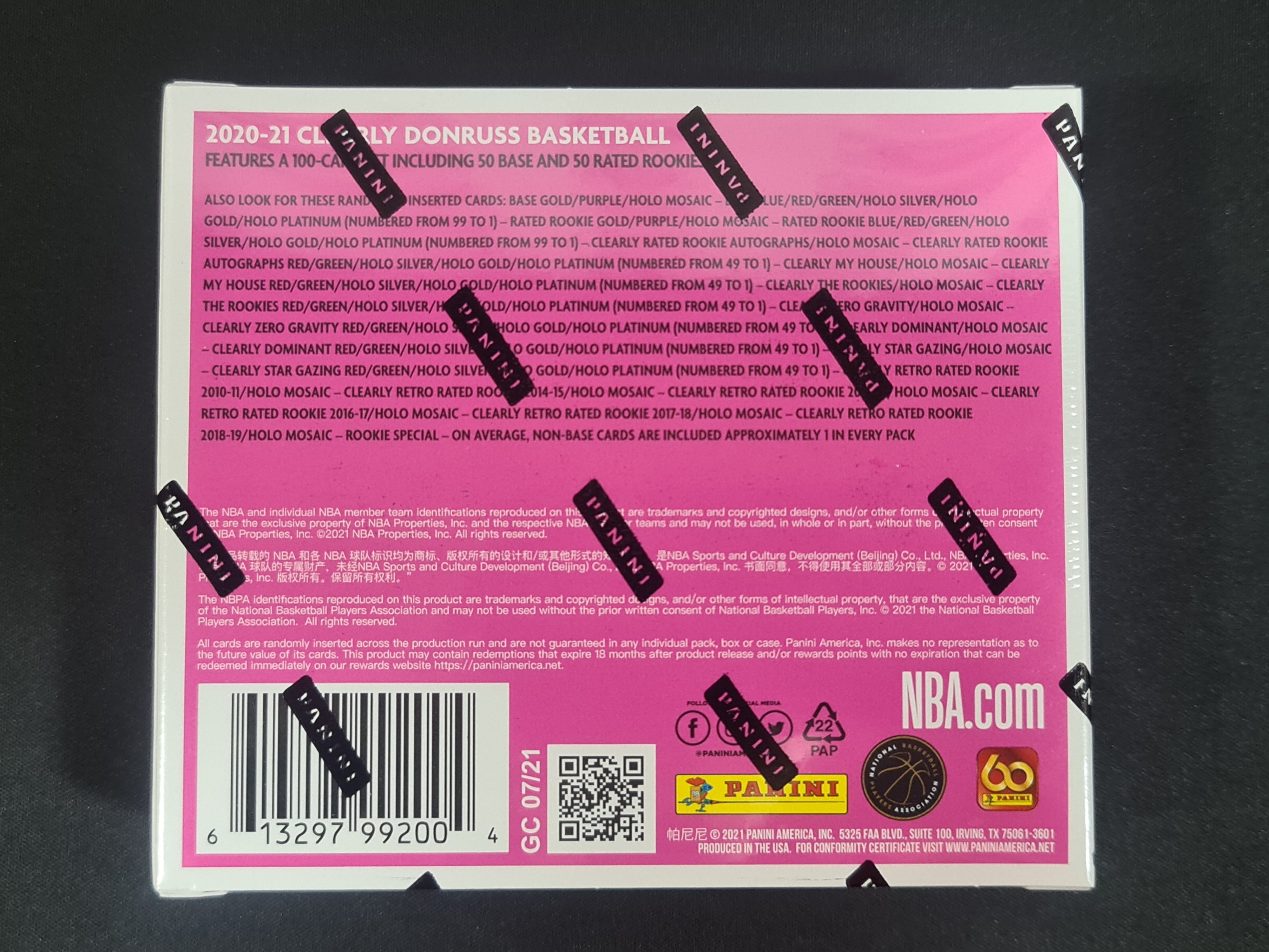 2020/21 Panini Clearly Donruss Basketball Hobby Box