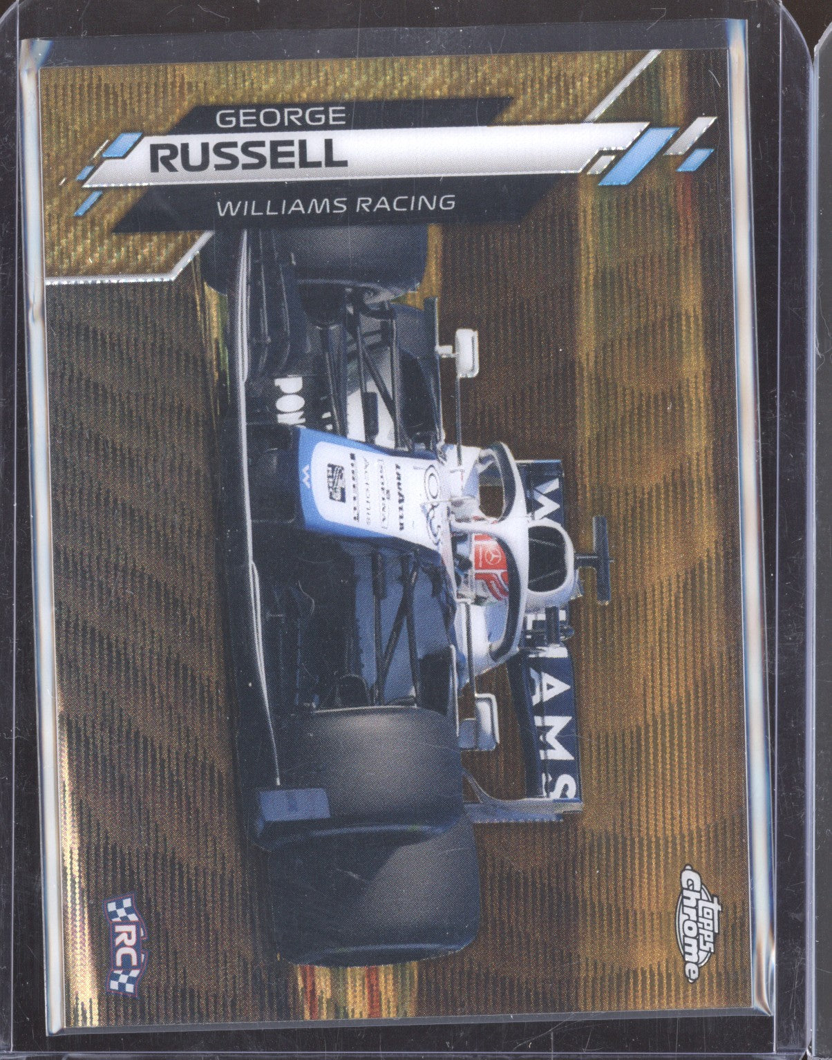 George Russell 2020 Topps Chrome 39 Gold Wave Refractor RC 01/50