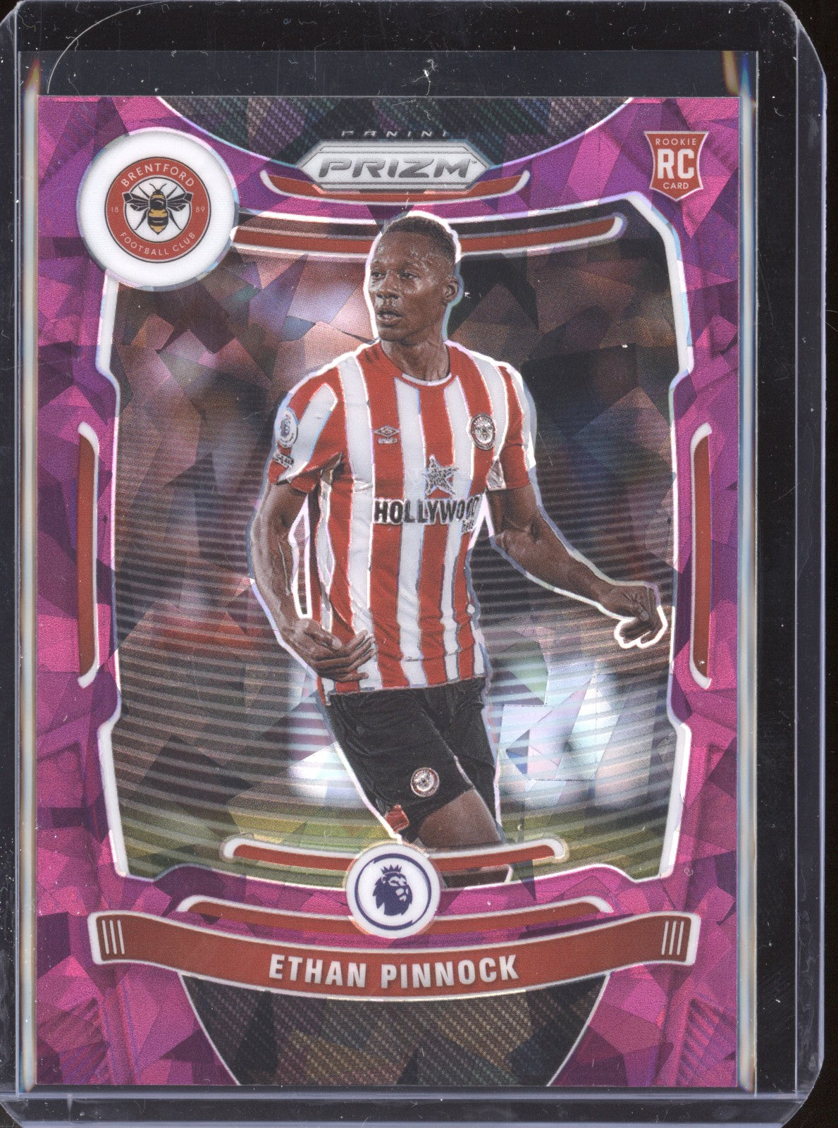 Ethan Pinnock 2021-22 Panini Prizm Premier League Purple Cracked Ice RC 34/49