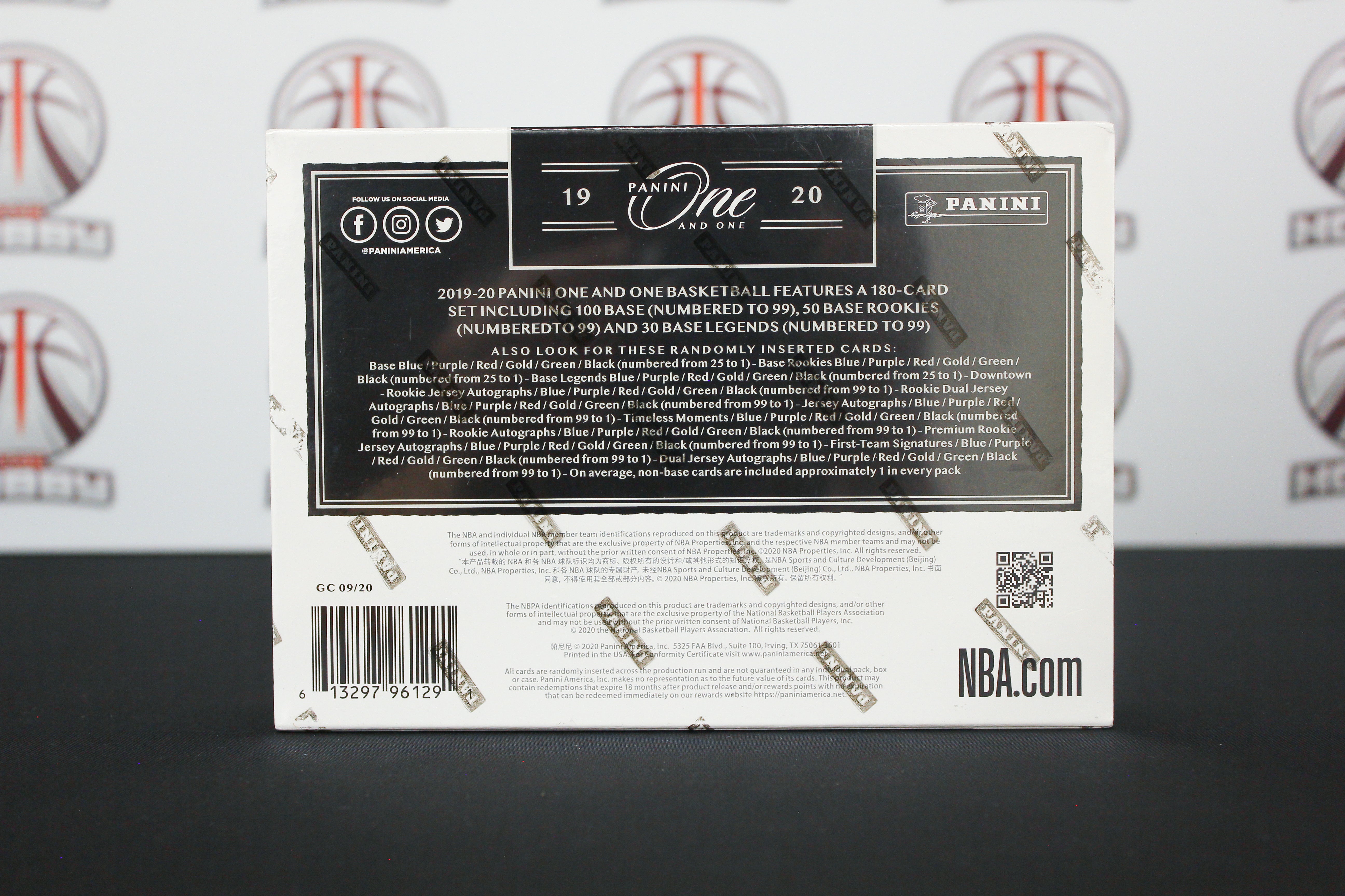 2019-20 Panini One and One NBA Hobby Box