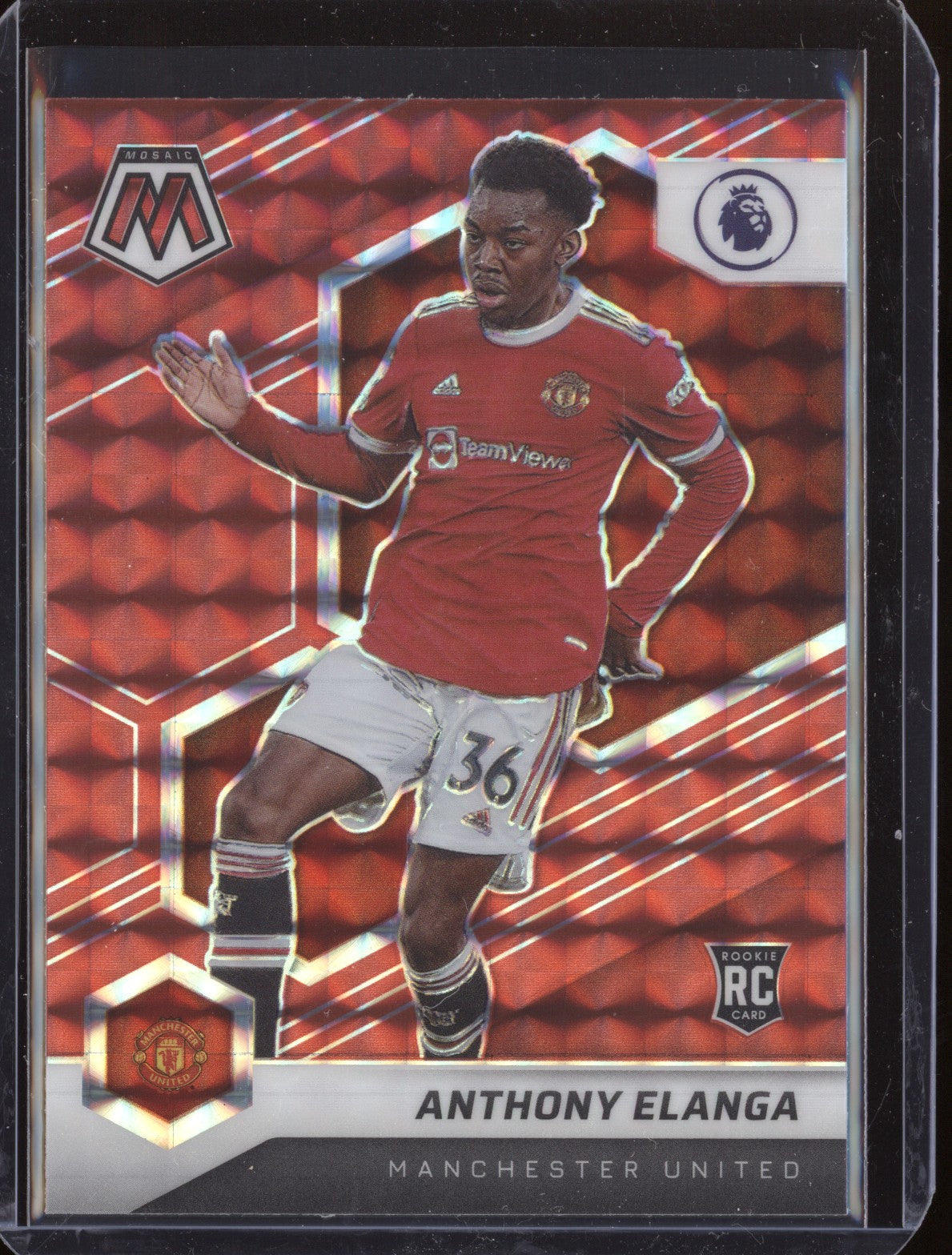 Anthony Elanga 2021-22 Panini Mosaic PL Red Mosaic RC