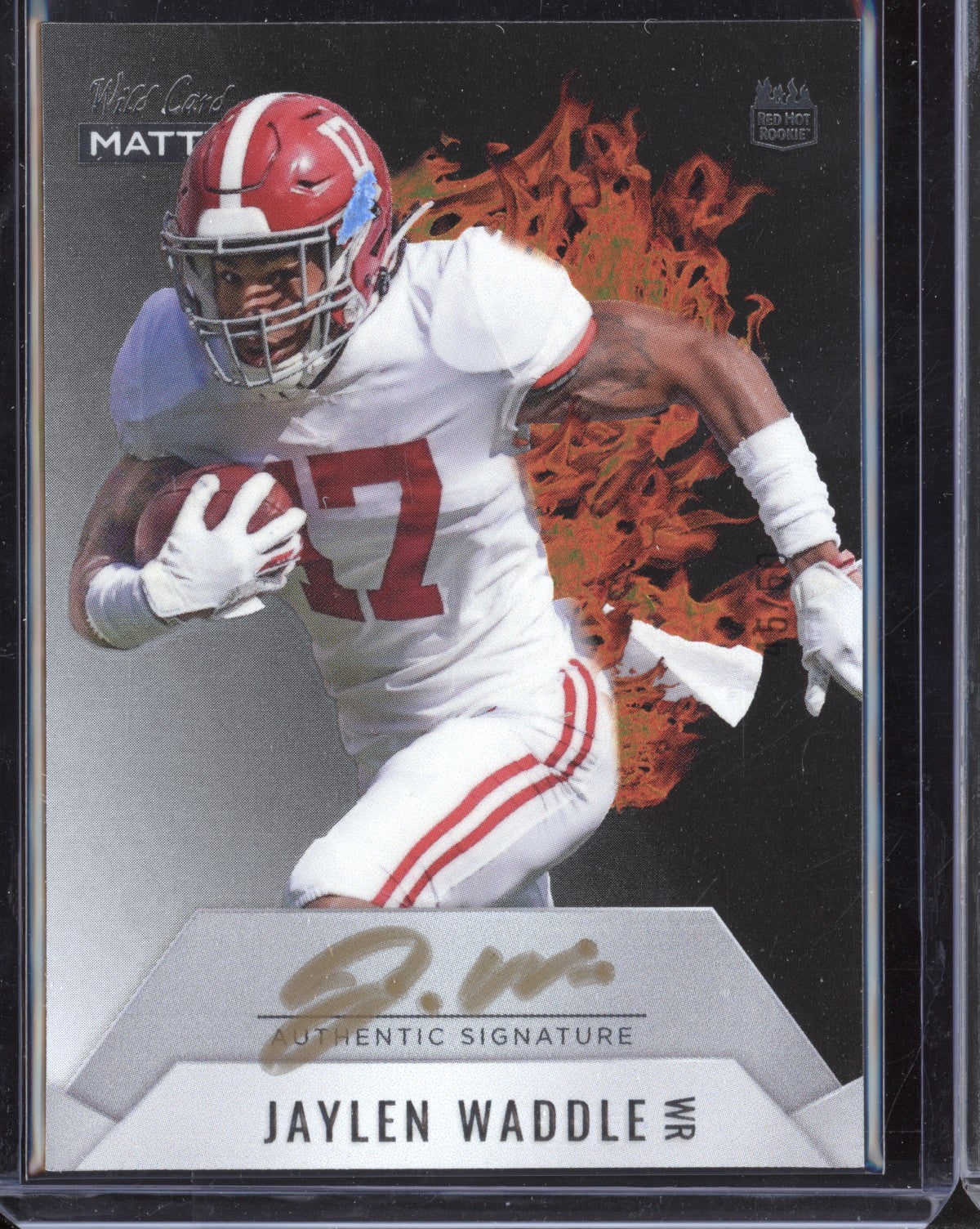 Jaylen Waddle 2021 Wild Card Red Hot Rookies Red Hot Rookie Autograph RC 45/50