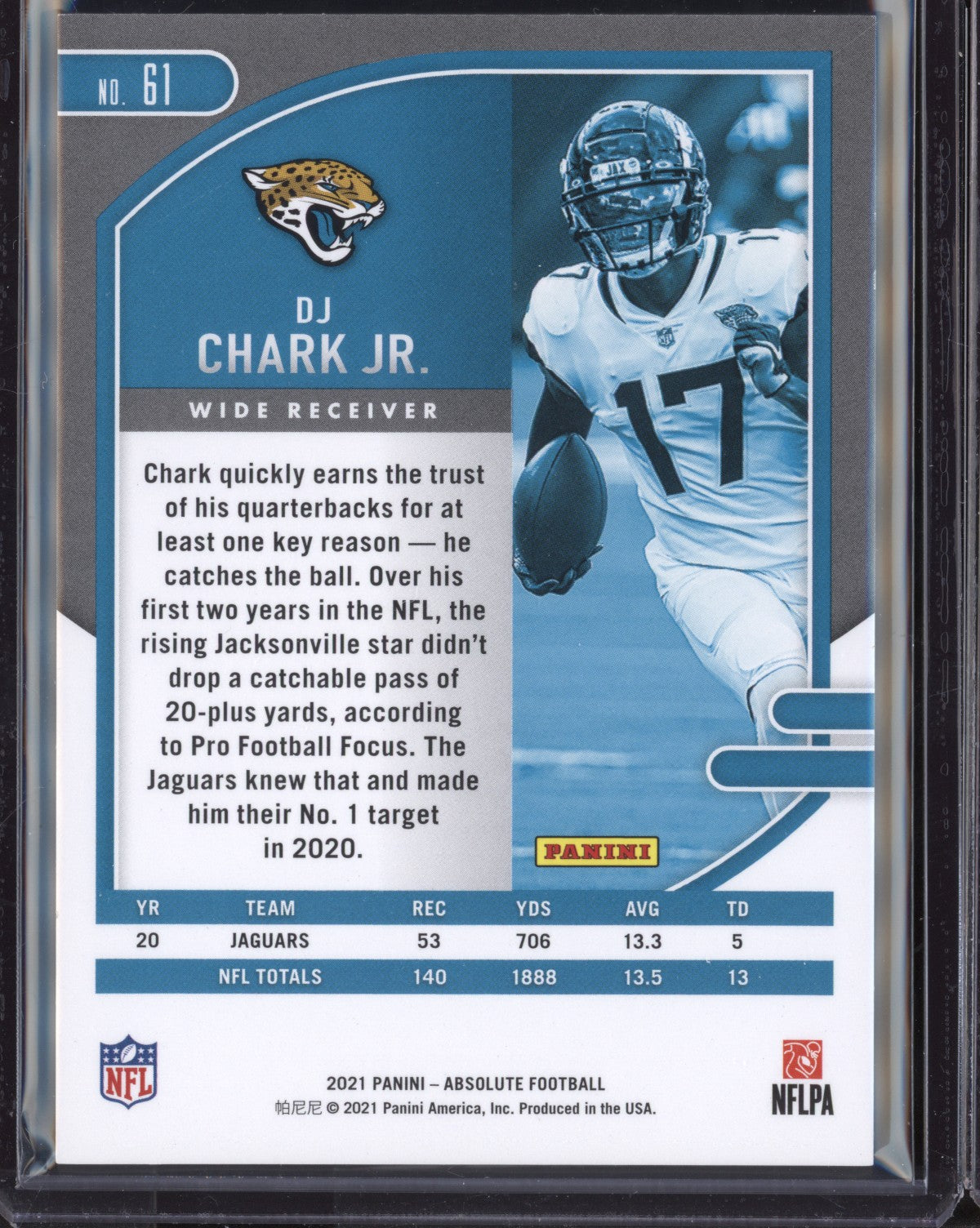 DJ Chark Jr. 2021 Panini Absolute Gold Spectrum 9/10