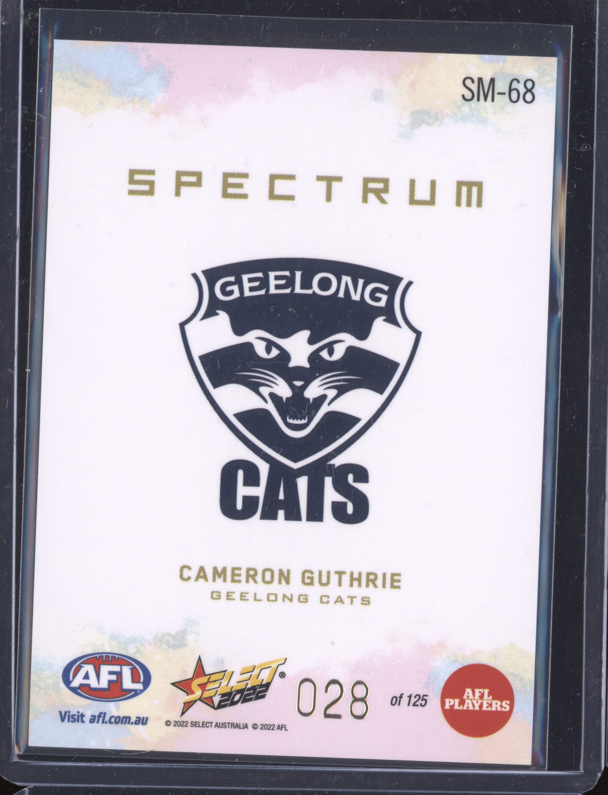 Cameron Guthrie 2022 Select Footy Stars SM-68 Spectrum 28/125