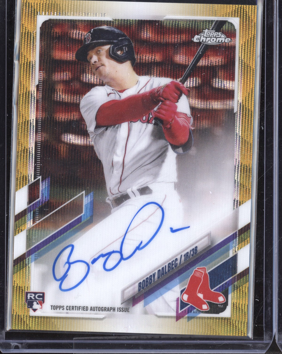Bobby Dalbec 2021 Topps Chrome Gold Wave Auto 27/50