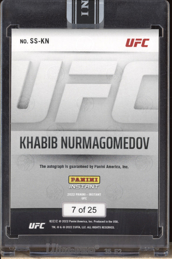 Khabib Nurmagomedov 2022 Panini Instant UFC SS-KN Spotlight Signatures Auto 7/25