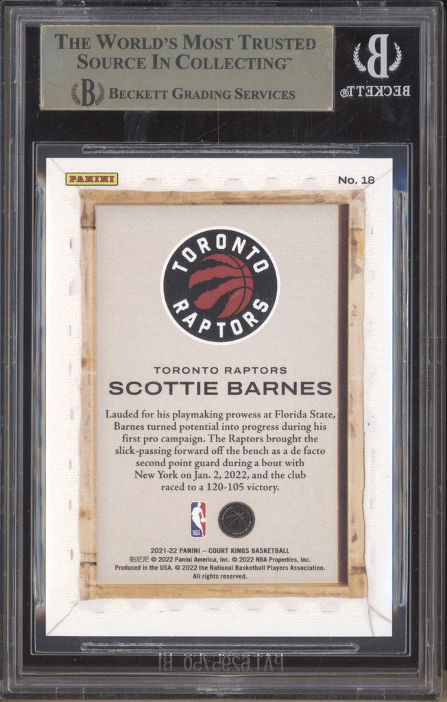 Scottie Barnes 2021/22 Panini Court Kings 18 Blank Slate RC