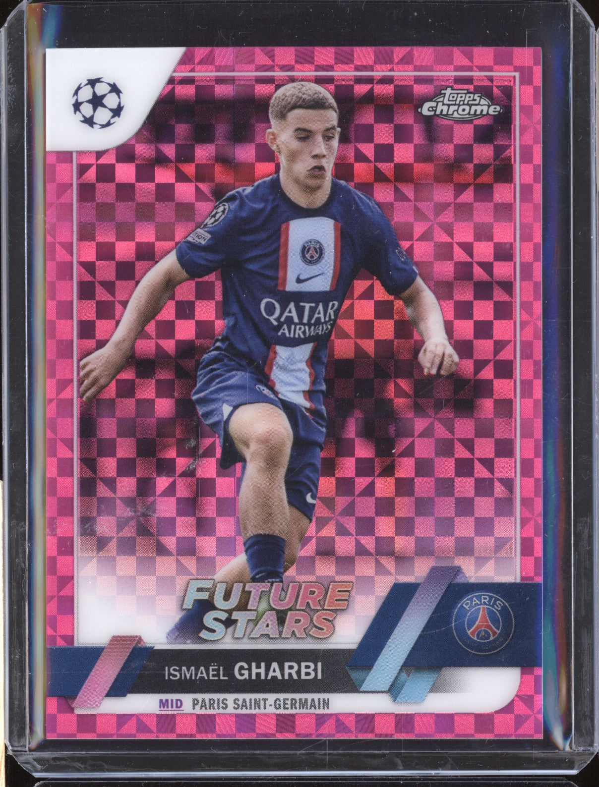 Ismael Gharbi 2022-23 Topps Chrome UEFA 137 Pink X-Fractor 191/250