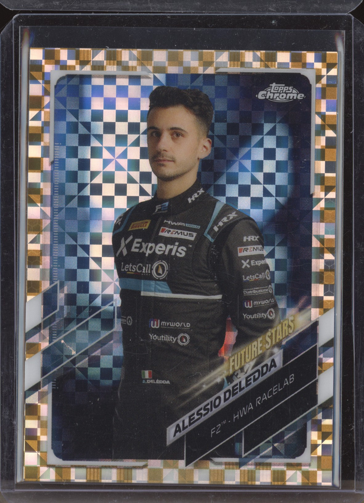 Alessio Deledda 2021 Topps Chrome Formula One 75 Gold Checker Flag 24/50