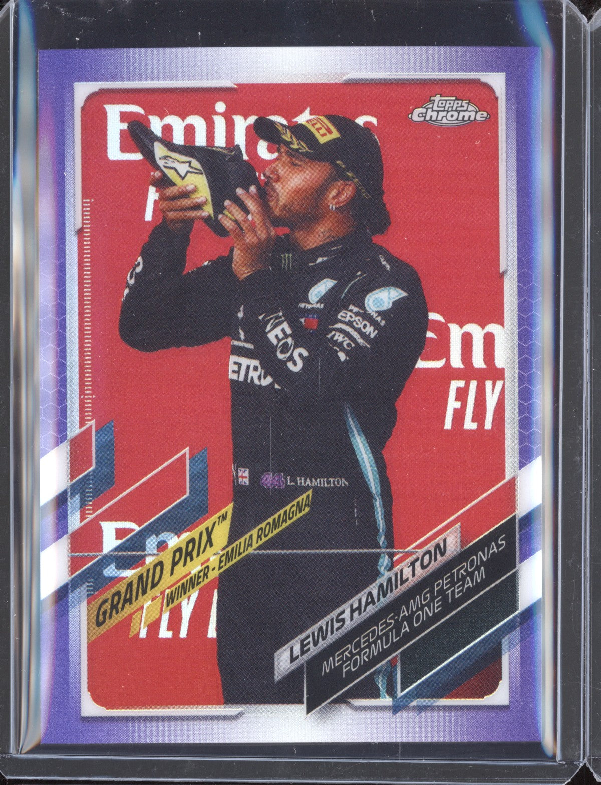 Lewis Hamilton 2021 Topps Chrome Formula One 150 Purple 110/399