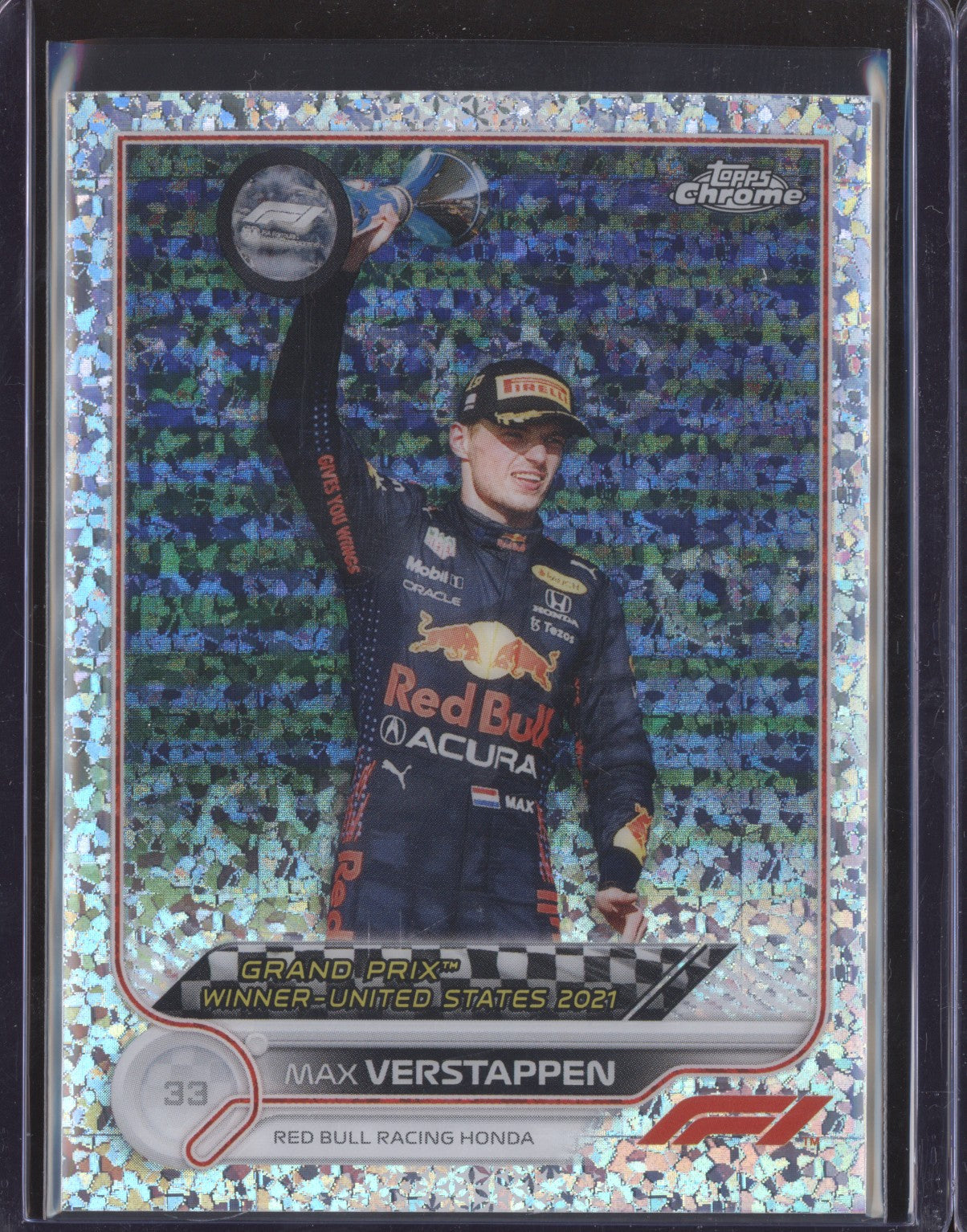 Max Verstappen 2022 Topps Chrome Formula 1 167 Mini Diamonds 156/299