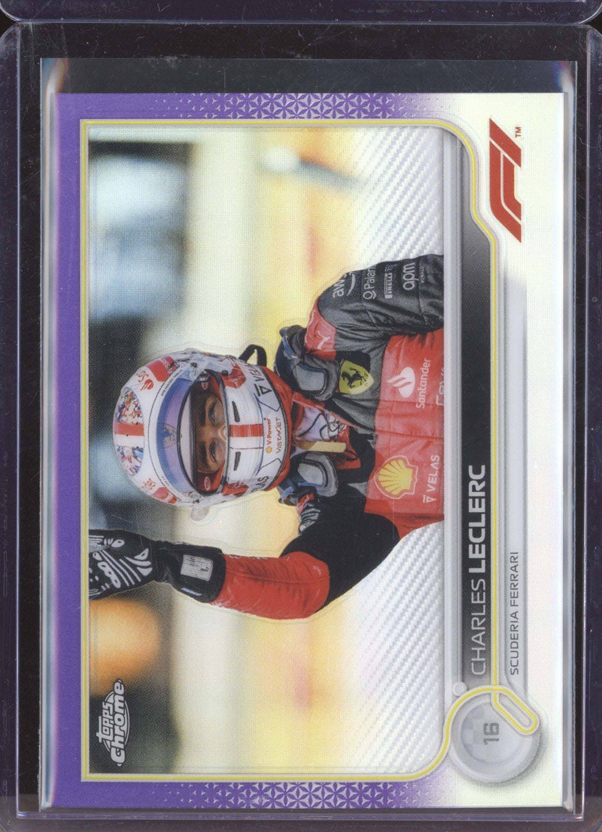 Charles Leclerc 2022 Topps Chrome Formula 1 28 Purple 105/399