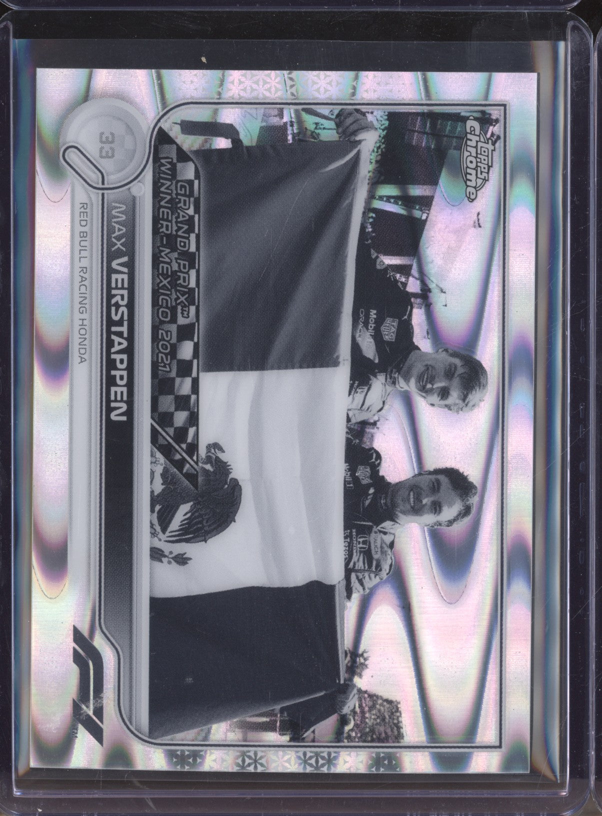 Max Verstappen 2022 Topps Chrome Formula 1 168 Black & White Raywave