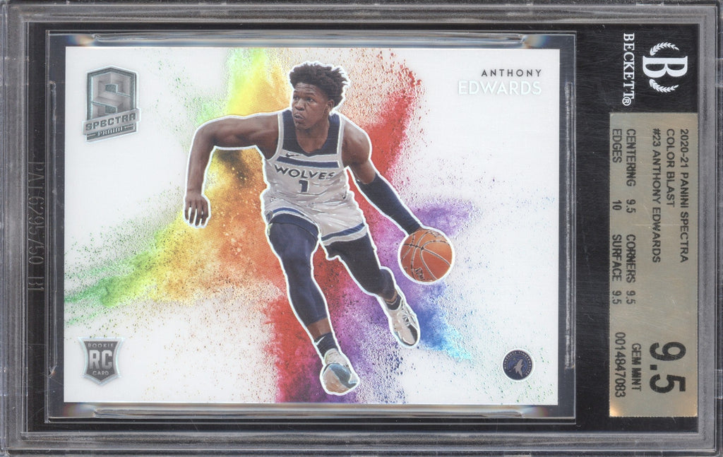 Anthony Edwards 2020-21 Panini Spectra 23 Color Blast RC BGS